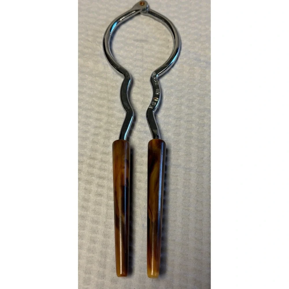VTG Jar And Bottle Opener With Caramel Tortiose Bakelite Handles Made In‎ USA